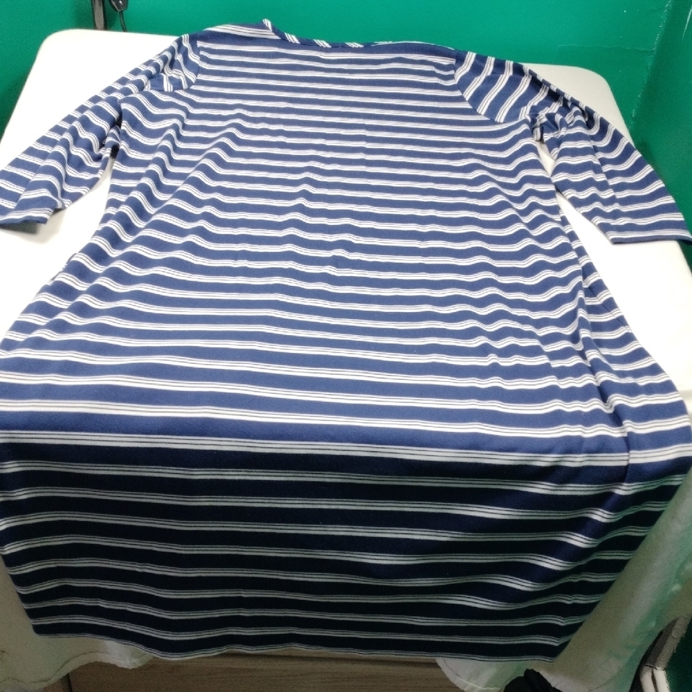 Lands' End Blue and White Striped Dress - Picture 7 of 10